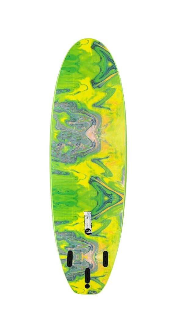 Ekahi 6ft soft-top surfboard, solid green
