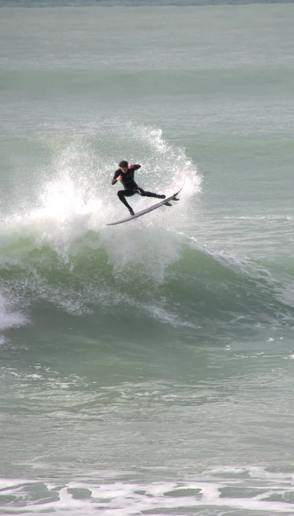 Ekahi Channels Air carbon surfboard, grey deck, product photo