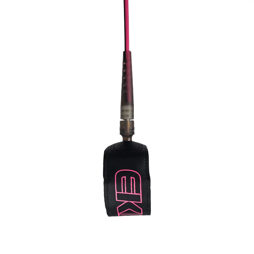 Ekahi Leash O carbon surfboard, pink deck, product photo