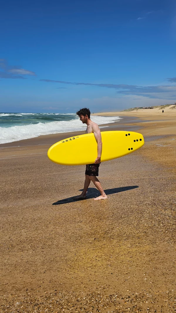 6' - Yellow / Yellow - 6' x 20 3/4" x 3" (45L) - Removable Fins Included - Image 2