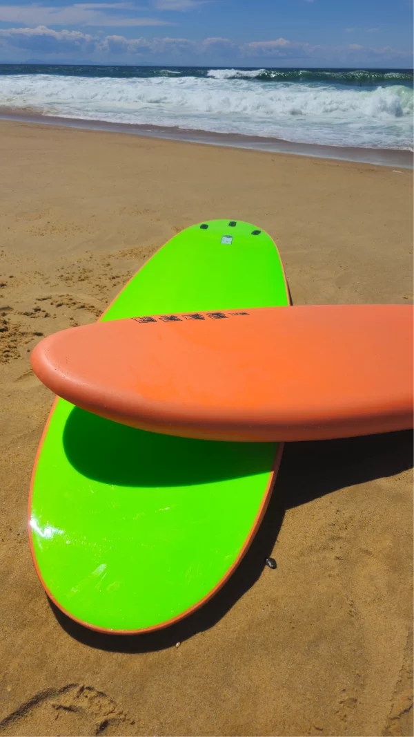 8' - Orange / Green - 8' x 22" x 3" (68L) - Removable Fins Included - Image 2