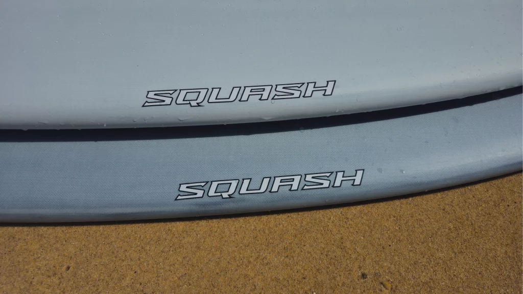 Ekahi squash traction pad, whitegrey and beach and top and logo