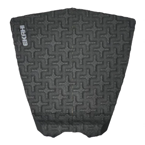 View of a black traction pad with + pattern and a 30mm medium kick tail.