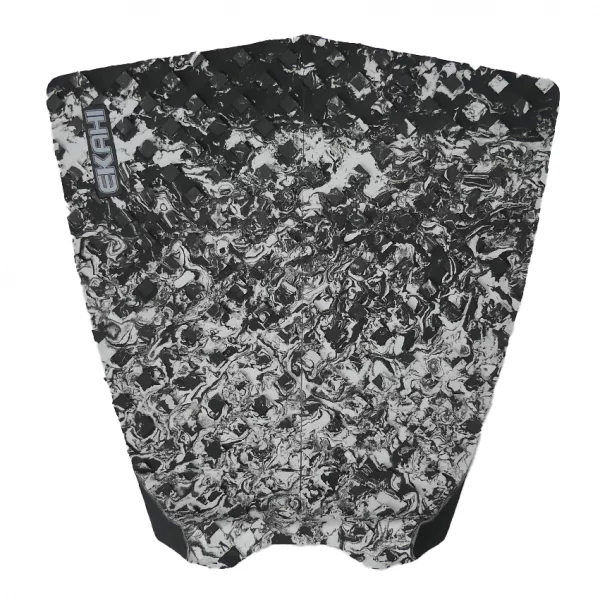 View of a black/grey marble Flat traction surf pad with no arch.