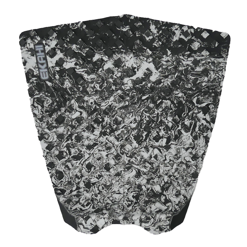 View of a black/grey marble Flat traction surf pad with no arch.