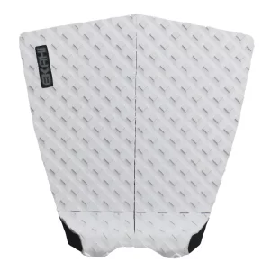 View of a EKAHI white Flat surf traction pad with no arch with a square pattern and 3M adhesive technology.