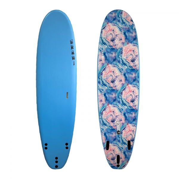 7' - Blue / Mandala - 7' x 21 1/2" x 3" (58L) - Removable Fins Included