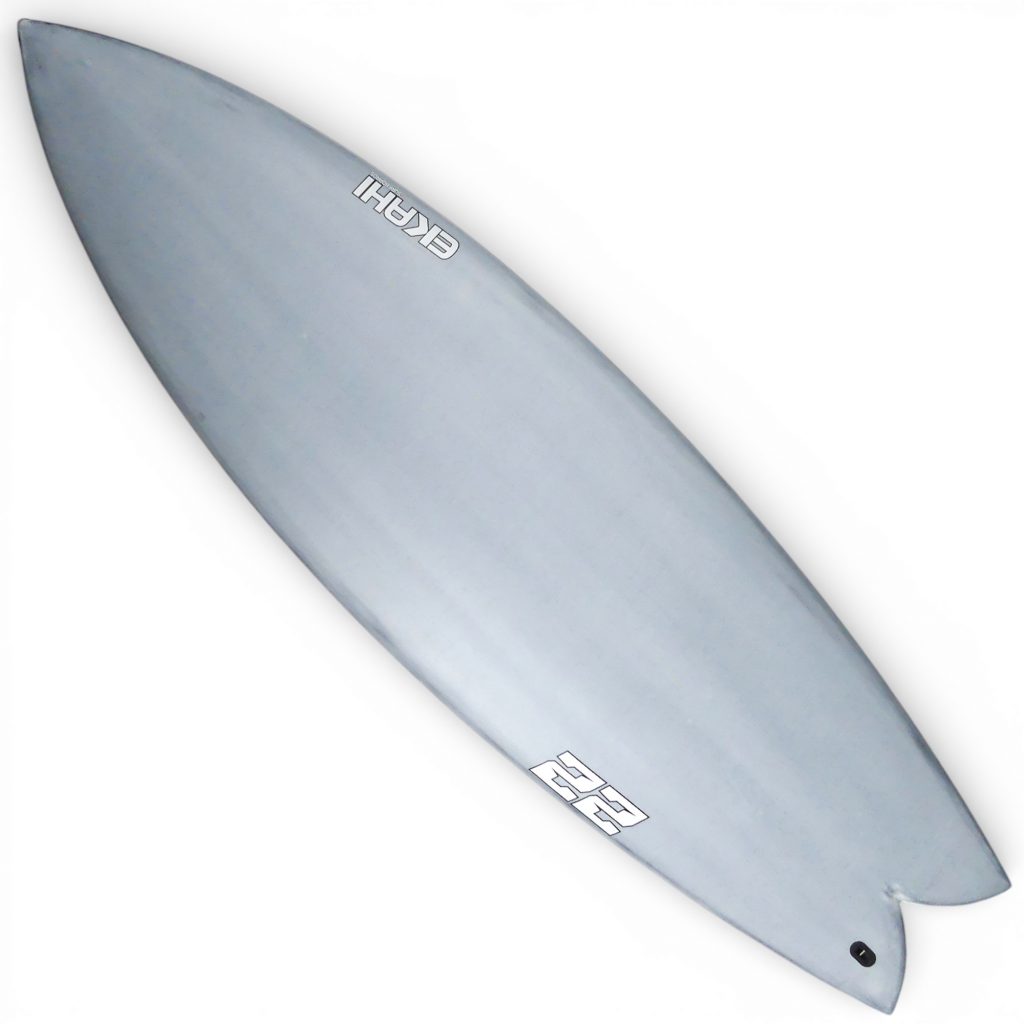 EKAHI 22 twin fish surfboard – grey deck