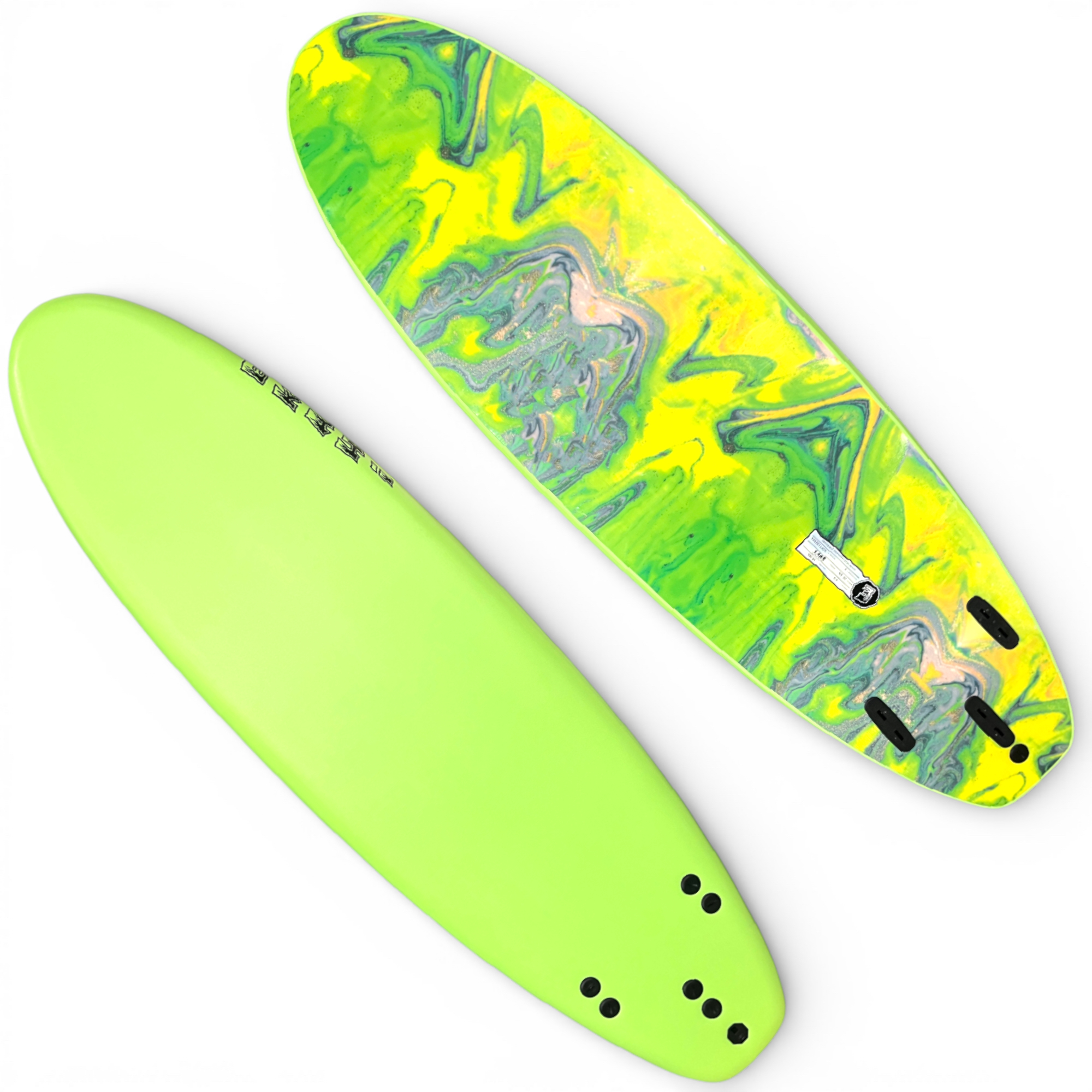 5'6 - Green / Tie Dye - 5'6 x 21" x 2 1/2" (36L) - Removable Fins Included
