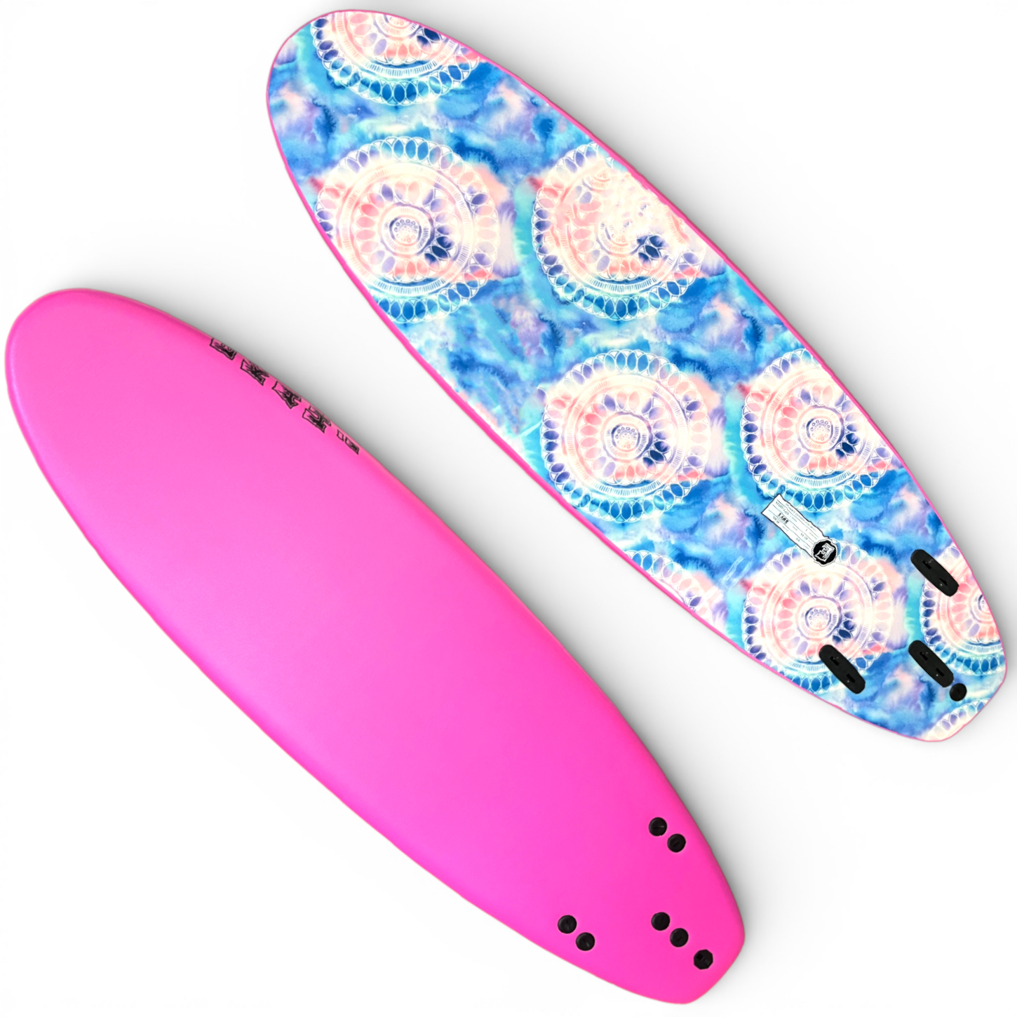 5'6 - Pink / Mandala - 5'6 x 21" x 2 1/2" (36L) - Removable Fins Included