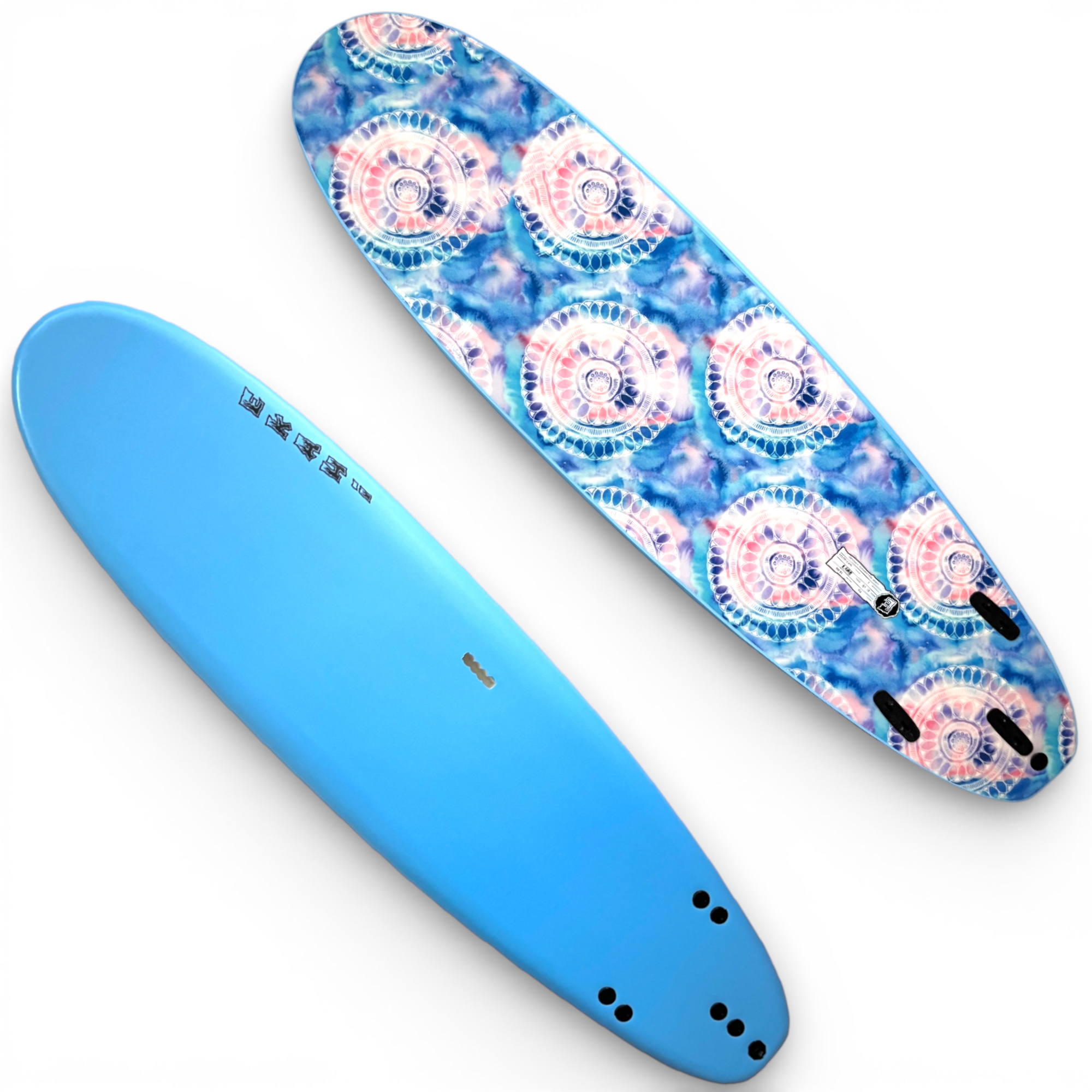 7' - Blue / Mandala - 7' x 21 1/2" x 3" (58L) - Removable Fins Included