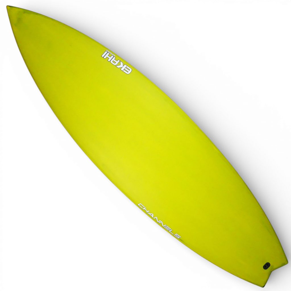 EKAHI CHANNELS planche channel bottom – jaune dessus