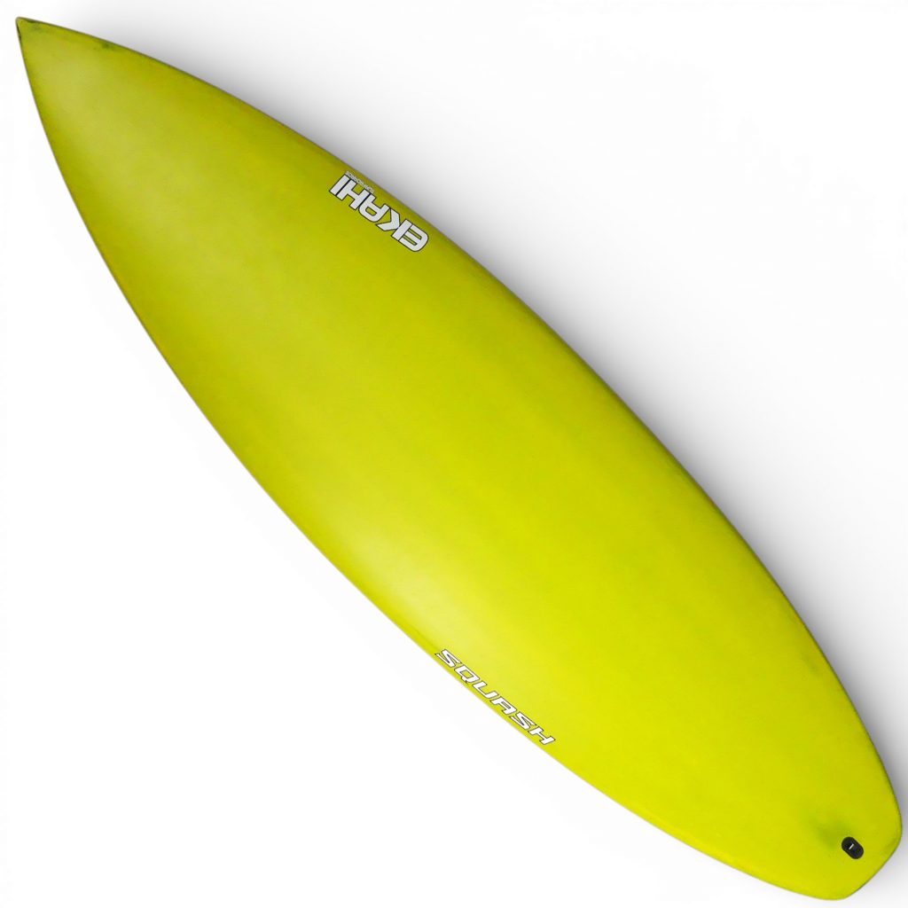 EKAHI SQUASH squash tail surfboard – yellow deck